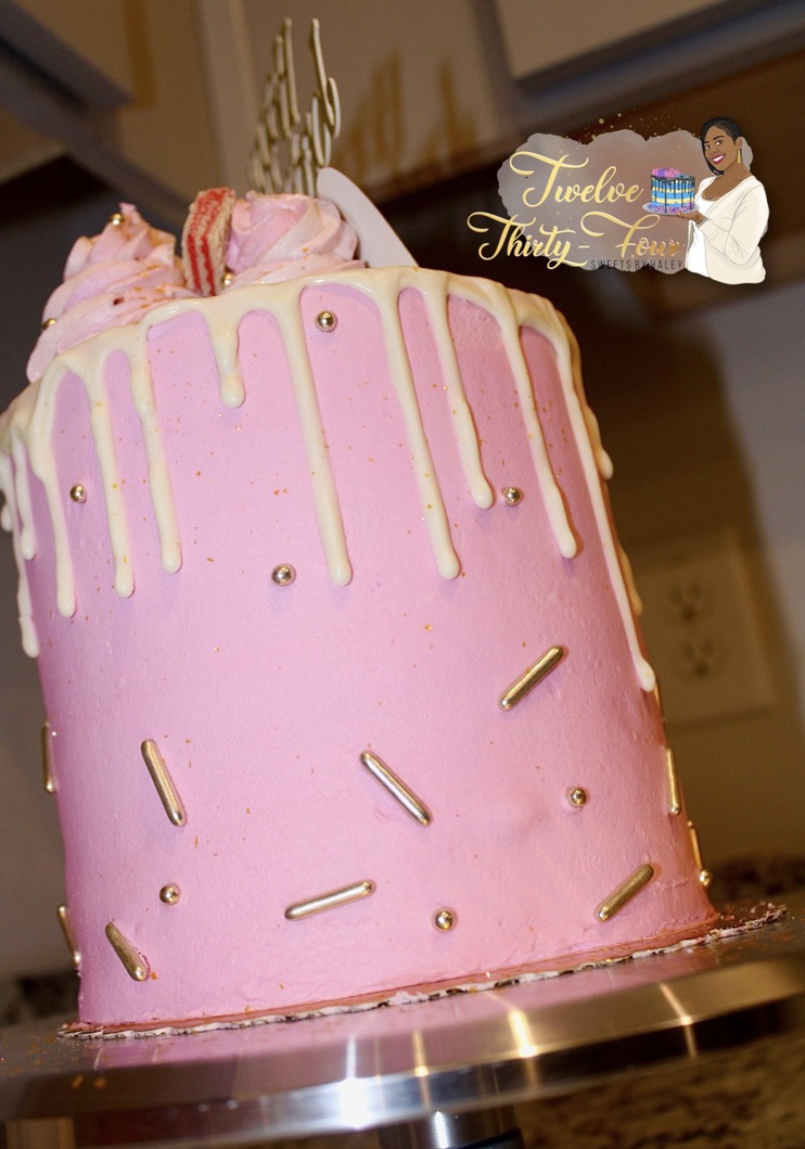 Most Strawberry Cake w/ Strawberry Buttercream